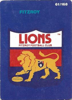 1990 AFL Scanlens Stimorol #61 Fitzroy Lions Front